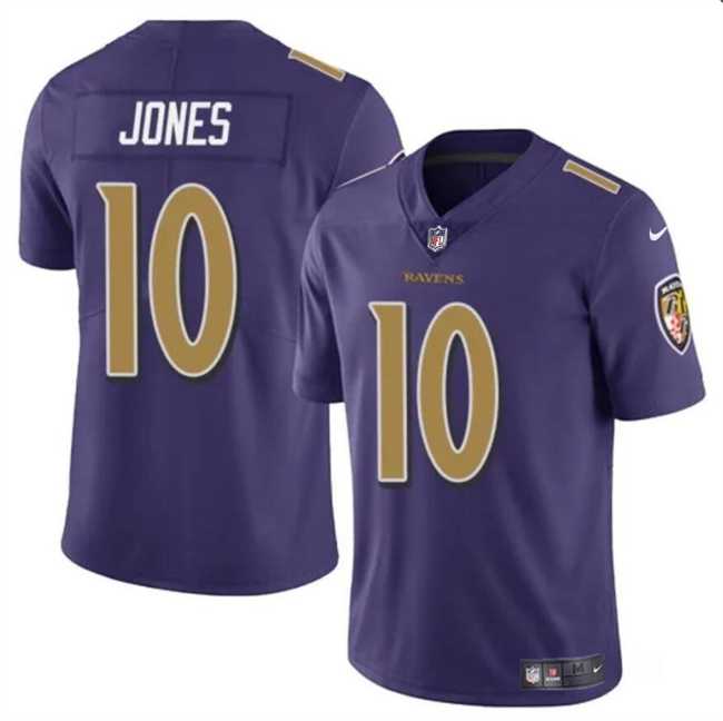 Men & Women & Youth Baltimore Ravens #10 Emory Jones Purple Vapor Limited Jersey